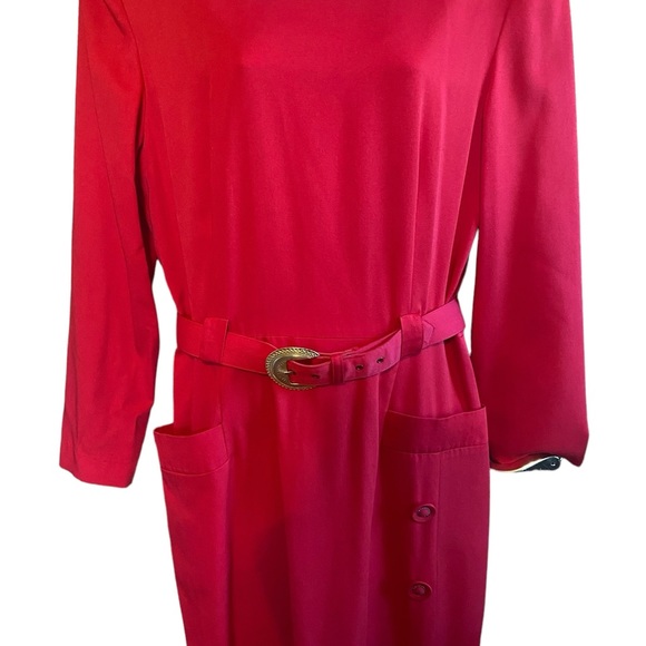 Danny & Nicole Vintage Red Dress Size 14 - Picture 2 of 5